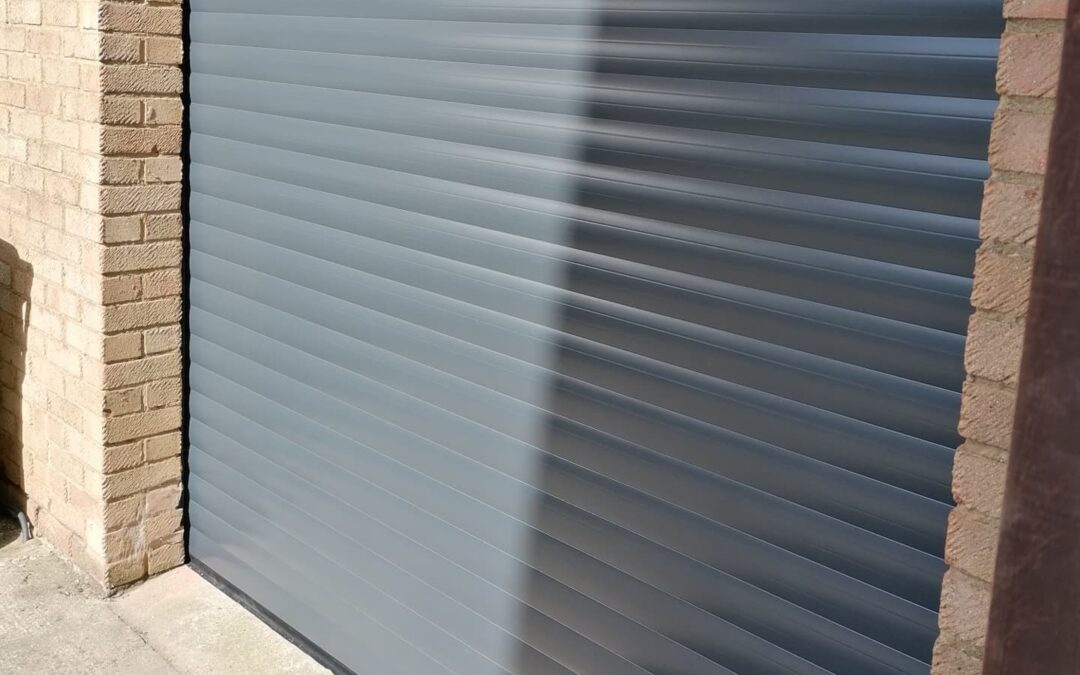 Anthracite grey roller garage door