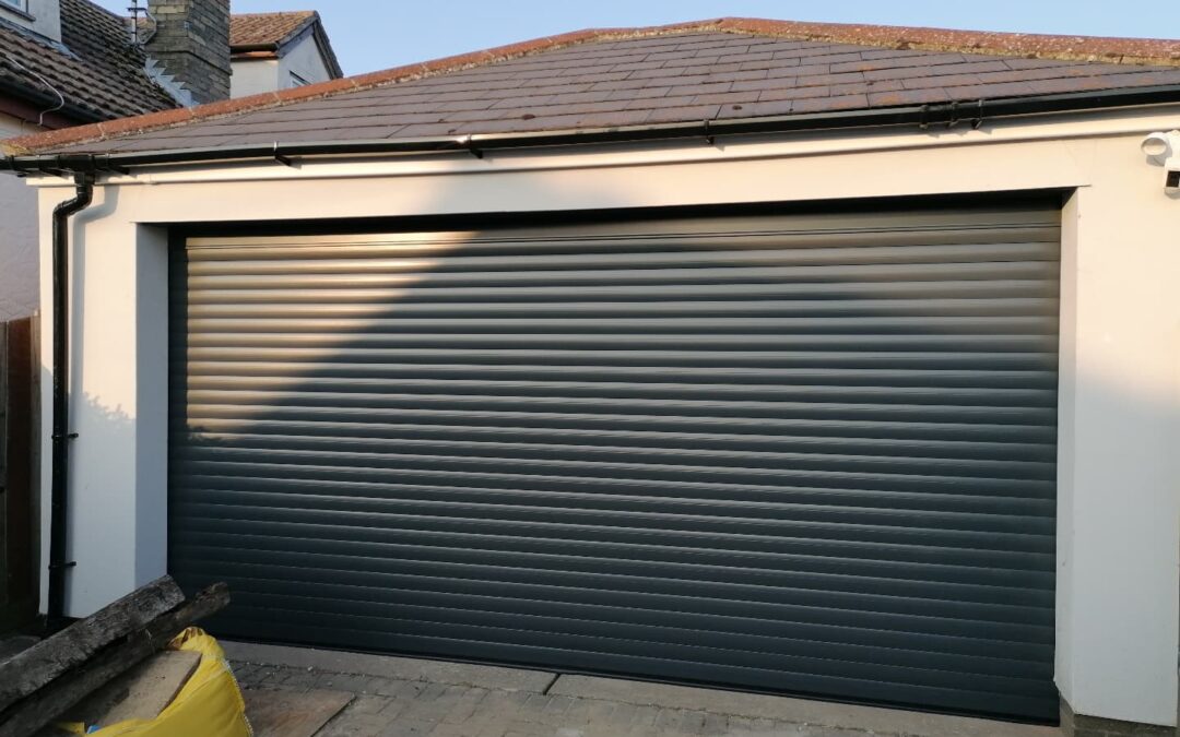 Remote controlled and voice activation roller garage door